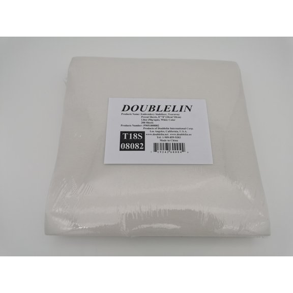 Tear Away Embroidery Stabilizer, Embroidery Backing, 1.8oz 8"x8" Sheets, 200 Sheets