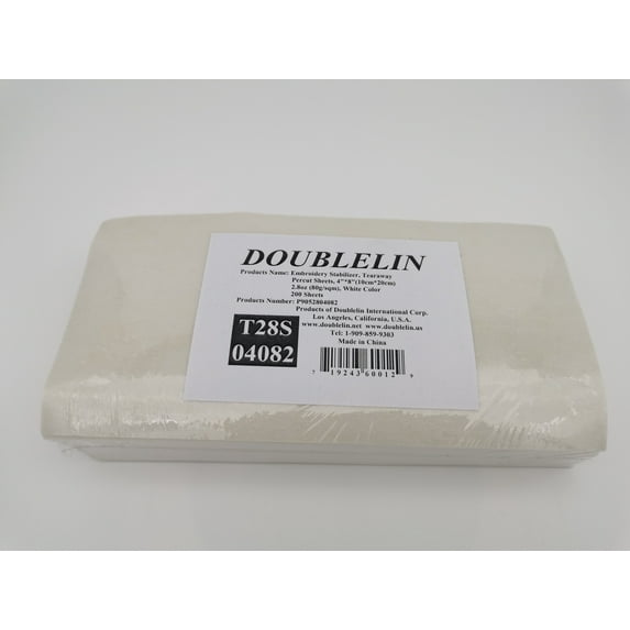 Tear Away Embroidery Stabilizer, Embroidery Backing, 2.8oz 4"x8" Sheets, 200 Sheets, Cap Size