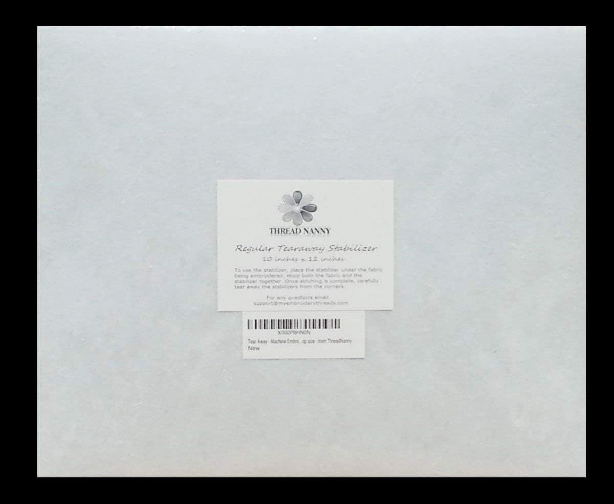 Tear Away Machine Embroidery Stabilizer Backing 100 Precut Sheets