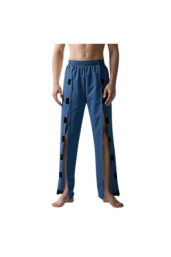 Tear Away Pants for Men Legs Sweat Pant Lightweigh Elastic Waistband Open Bottom Sweatpants Breakaway Post Surgery Pants