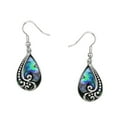 thumbnail image 1 of Tear Drop Abalone Shell Pendant Necklace or Earring Rhodium Plated 17 Inch Snake Chain E0150, 1 of 3