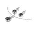 thumbnail image 1 of Tear Drop Black Cubic Zirconia Matching Set Sterling Silver, 1 of 2