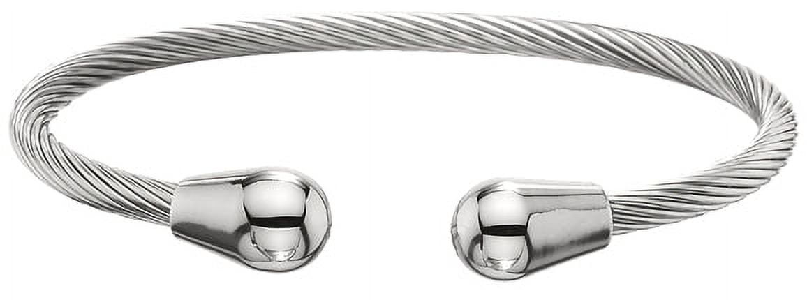 Tear Drop Silver Bangle