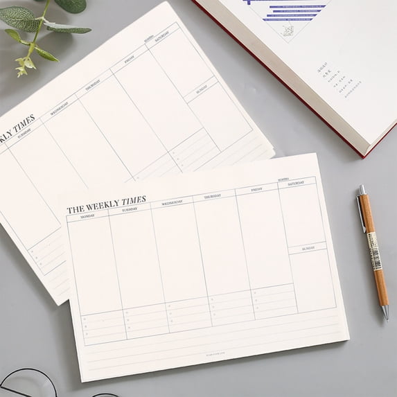 Tear Off Weekly Planner Pad Paper Plan Book for To Do Lists Calendar Scheduling Home School Office