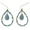thumbnail image 1 of Tear Shaped Dangle Earrings With Blue String & Stone Accents Gold-Tone, 1 of 2