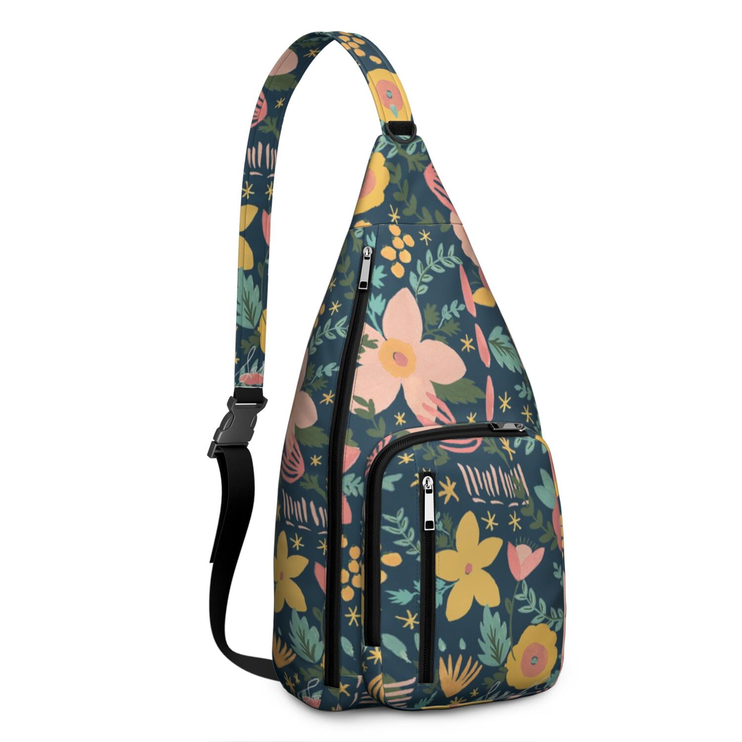 Tear - resistant Floral Sling Bag with Comfortable Strap for Women
