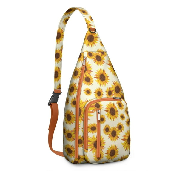 Tear - resistant Hiking Shoulder Bag with Daisy Pattern and Adjustable Strap for Tactical Use