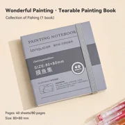 Tearable Drawing Notebook Sketchbook Handbook 250gsm Paper 40sheet Mini Book for Watercolor Acrylic Marker Pen Gouache WJ