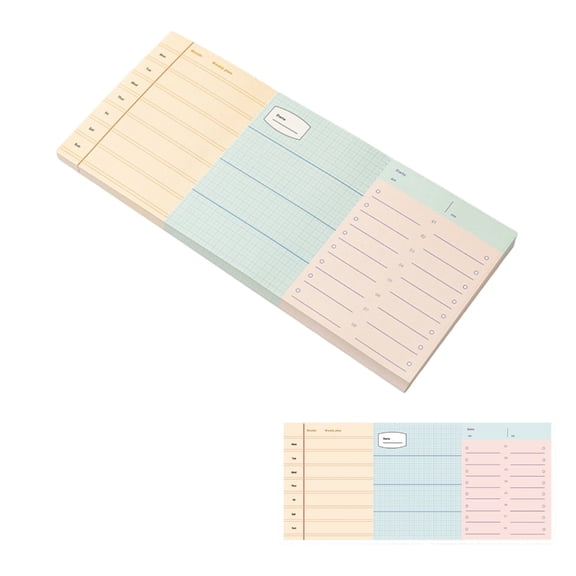 Tearable Note Pad Lined Notepads Stick Note Bright Color Tear Resistant Backing Ideal for Whiteboards Notebooks Walls