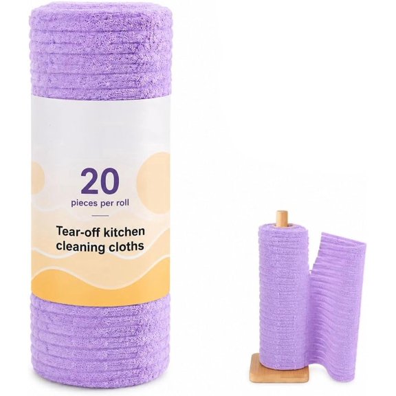 Tearable Plush Cleaning Cloth Roll, Reusable Cleaning Lazy Rag, Washable Microfiber Towel Roll Magic Kitchen Paper Towels for Household, Super Absorbent Lint-Free Rags