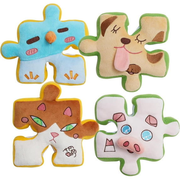 Tearable Pull Apart Squeaky Puzzle , 4 in 1 Enrichment Interactive ...