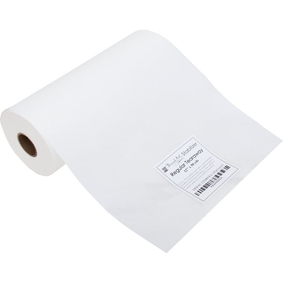 Tearaway Embroidery Stabilizer by Threadart | 1.6 oz Medium Weight | 12" x 50 yd roll | For Machine Embroidery