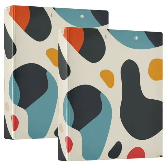 Teardrip Oval 3 Ring Binders 1.5 inch Hardcover File Folders with Interior Pockets A4 Size Organizer for School Office Hospital