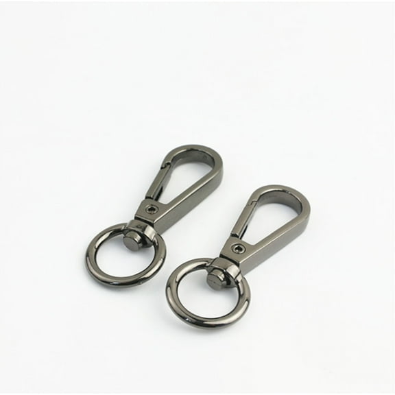 Teardrop Alloy Swivel Clasps Lanyard Push Gate Snap Clasps Gunmetal 5x1.8x0.6cm Hole: 13mm