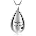thumbnail image 1 of Teardrop Cremation Jewelry Memorial Teardrop Ashes Keepsake Urns Pendant Necklace for urn Necklaces Ashes Jewelry Gifts, 1 of 7