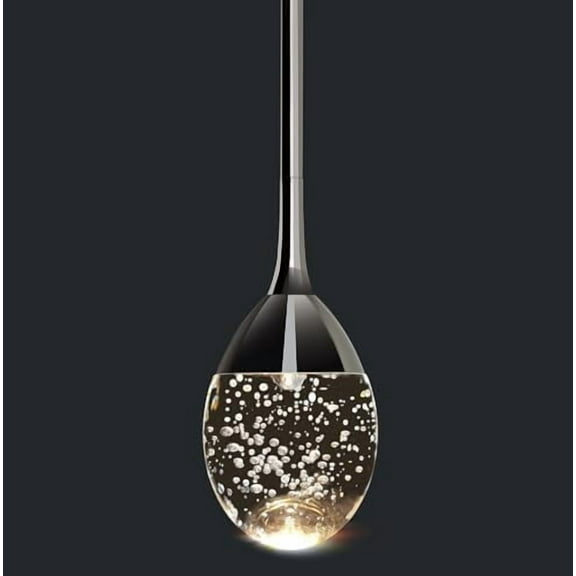 Teardrop Crystal Pendant Light, Black Hanging Ceiling Lighting Fixtures, Modern LED Bubble Kitchen Bar Lights Dimmable with Adjustable Metal Rods for Bathroom Dining Room$$Tools & Hardware Other