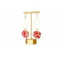 thumbnail image 1 of Teardrop Dangle Earrings with Circle Resin Artwork, 1 of 3