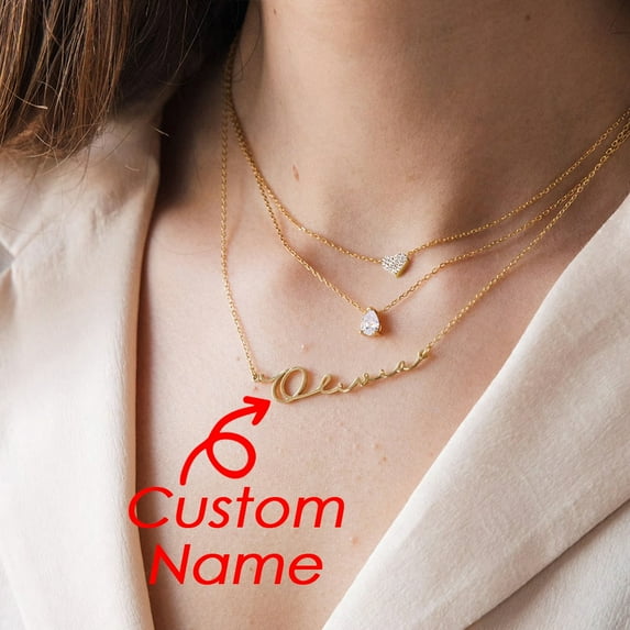 Teardrop Diamond Necklace Luxury Water Drop Pendant