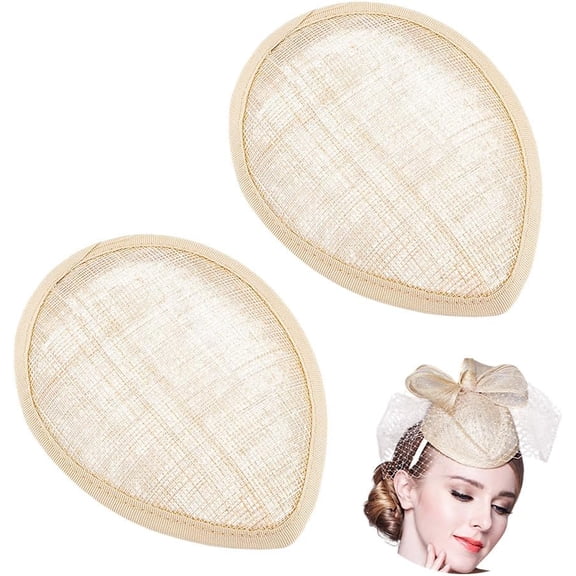 Teardrop Fascinator Hat Base Linen Mesh Millinery Base Cocktail Hat Saucer Sinamay Base for DIY Wedding Party Hat