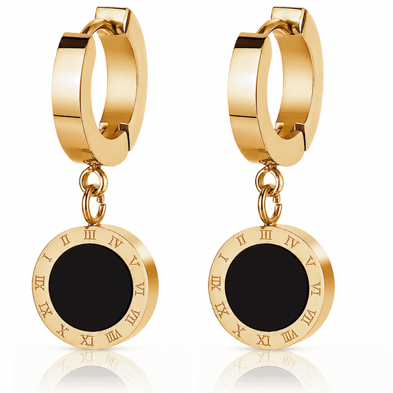 Eclipton® Trendy Gold Dangle Earrings for Women, 14K Gold Plated, Lightweight Hypoallergenic Jewelry, Fashion Accessories, Gifts for Women