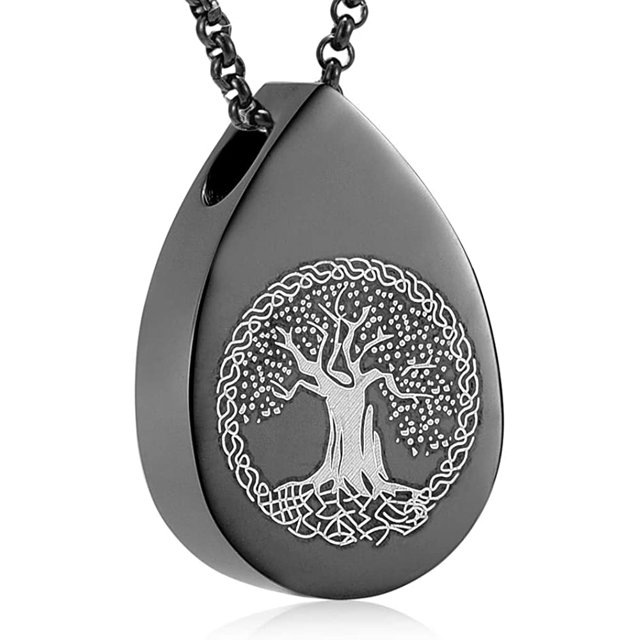 Teardrop/Heart Urn Necklaces for Ashes Tree of Life Memorial Ashes