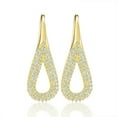 thumbnail image 1 of Teardrop Hook Drop Earrings for Women Clear Cubic Zirconia Ginger Lyne Collection - Rose Gold, 1 of 5