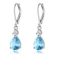 thumbnail image 1 of Teardrop Leverback Earrings 925 Sterling Silver Rainbow CZ Crystal Dangle Earingings Drop for Women Teens  Valentines Day Vintage Jewelry Gifts, 1 of 6
