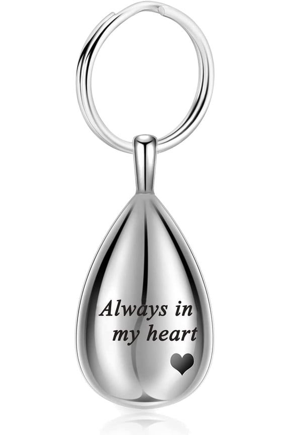 Teardrop Memorial Keepsake Keychain for Human Ashes Pet Ashes Cremation Keychain Urn Locket Cremation Jewelry