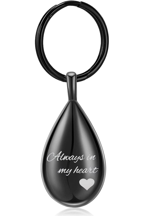 Teardrop Memorial Keepsake Keychain for Human Ashes Pet Ashes Cremation Keychain Urn Locket Cremation Jewelry