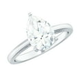 thumbnail image 1 of Rosec Jewels Certified Moissanite Teardrop Engagement Ring for Women - 7X10 mm Pear Shape - D-VS1 Authentically Quality, 925 Sterling Silver, US 6.50, 1 of 9