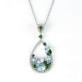 thumbnail image 1 of Teardrop Multi-Color Gemstone Pendant Necklace, 1 of 10