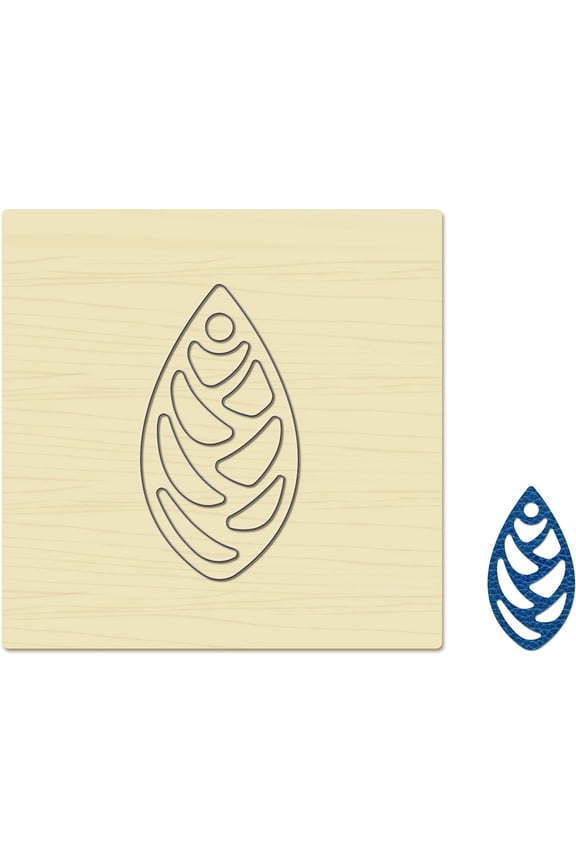 Teardrop Pattern Wood Cutting Dies with Steel Earring Making Stencil Metal Embossing Template Paper Leather Craft Die Mold for Scrapbooking oto Album Decor Gift Earring Making 3.9x3.9in Mixed Color