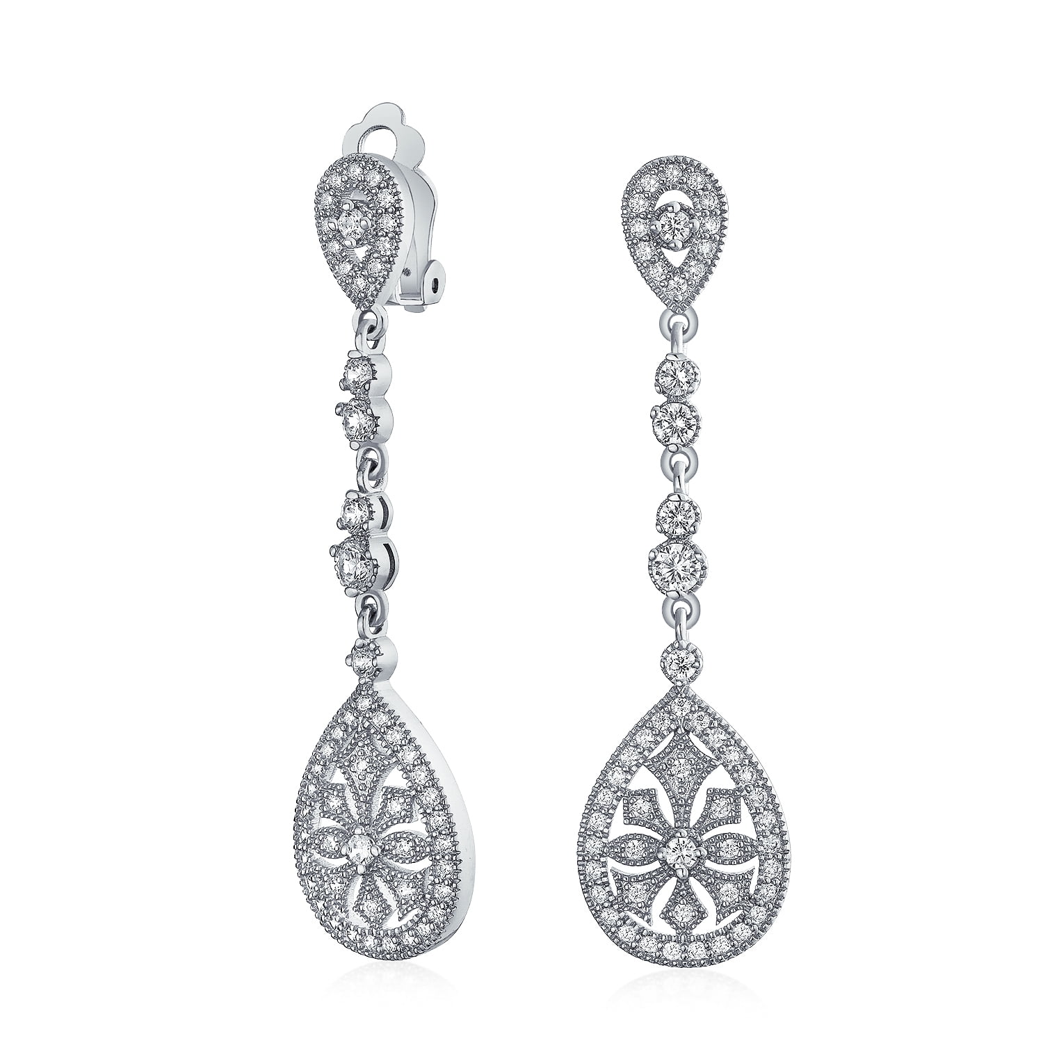 Teardrop clip deals on earrings
