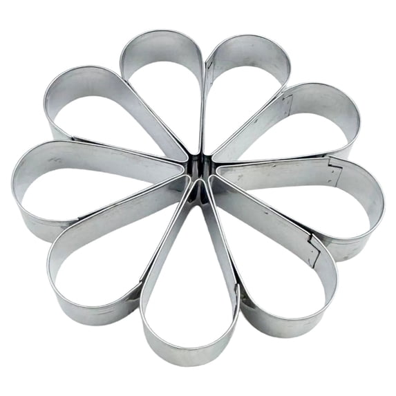 Teardrop/Raindrops Cookie Cutter Set - Water Drops Rose Flower Petal Cookie Cutters Molds - Stainless Steel Large