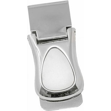 Teardrop Silver Stainless Steel Hinged Money Clip