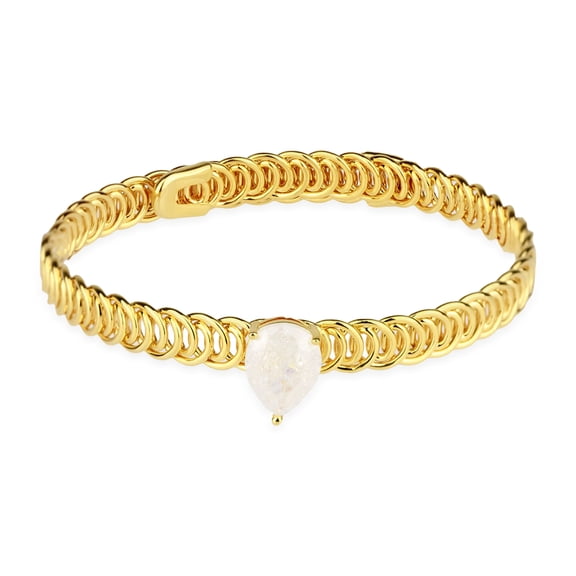 Teardrop Stone Bangle Bracelet
