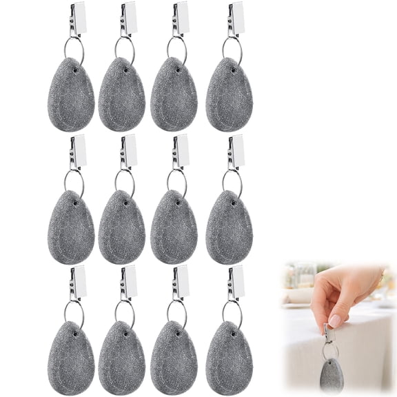 Teardrop Tablecloth Weights Clips, Metal Table Cover Weight for Outdoor Picnic Table 12 PCS