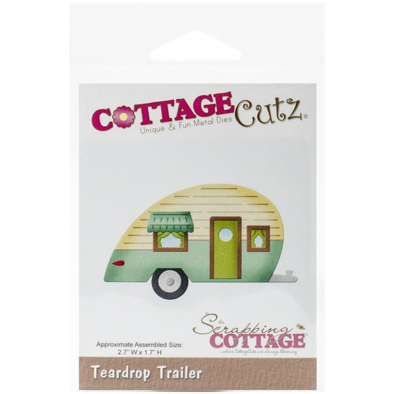 Teardrop Trailer 2.7"X1.7" - CottageCutz Die