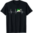 thumbnail image 1 of Teardrop Trailer Heartbeat Camping Pulse Line EKG RV T-Shirt Black Medium, 1 of 4