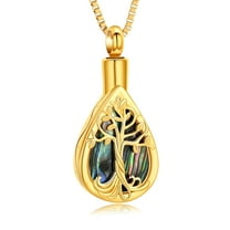 Teardrop Urn Necklace for Ashes for Women Men Tree of Life Cremation Jewelry Memorial Keepsake Urns Pendant Necklace for Urn Necklaces Ashes