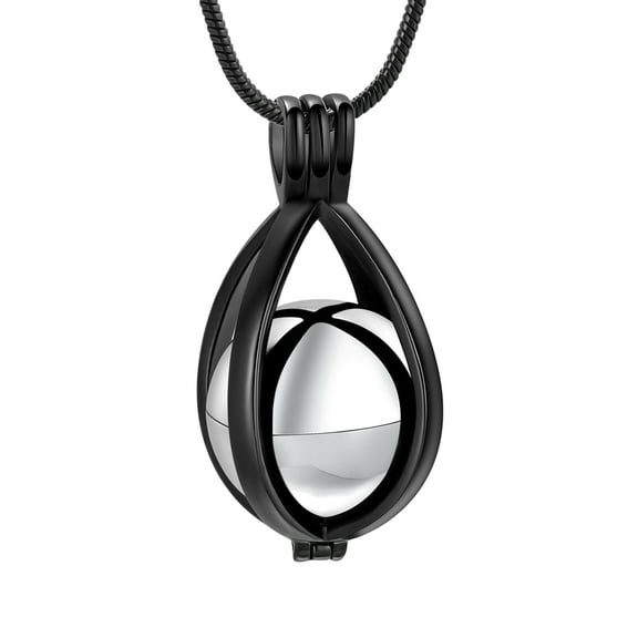 Teardrop Urn Necklaces for Ashes for Women Men Cremation Jewelry Memorial Locket Pendant Necklace Keepsake Urn