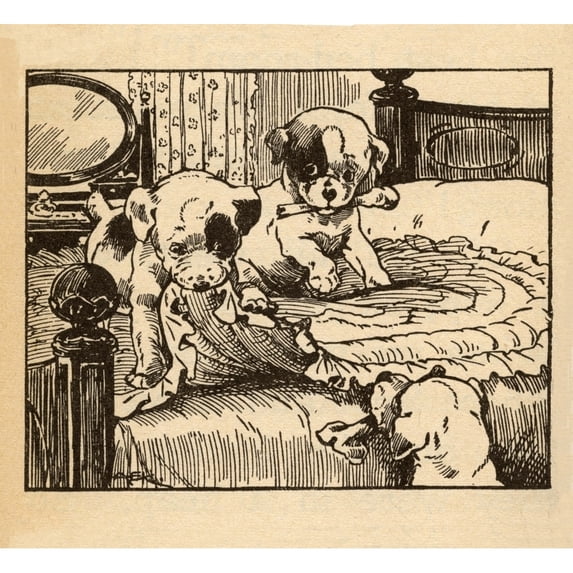 Tearing the Comforter Poster Print by AEK (18 x 24)