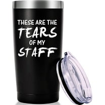 These Are The Tears of my Staff Travel Mug Tumbler.Funny Boss Day,Office Gifts.Moving Appreciation Retirement Birthday Christmas Gifts For Men Women Boss Boss Lady From Employees(20oz Black)