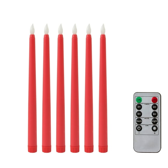 Tears Taper Candles with Bleeding Design, Unscented Black Tapered Candlesticks for Halloween Party Gothic Decor, 6-Piece Set, Red Color, Version A