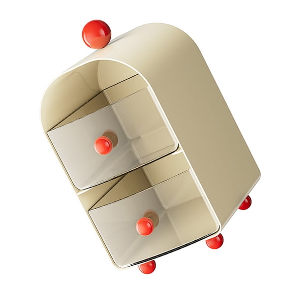 Teas Bag Holder with Drawer 2 Layer Storage Box for Organizing Coffee Creamers and Condiments Kitchen Accessories
