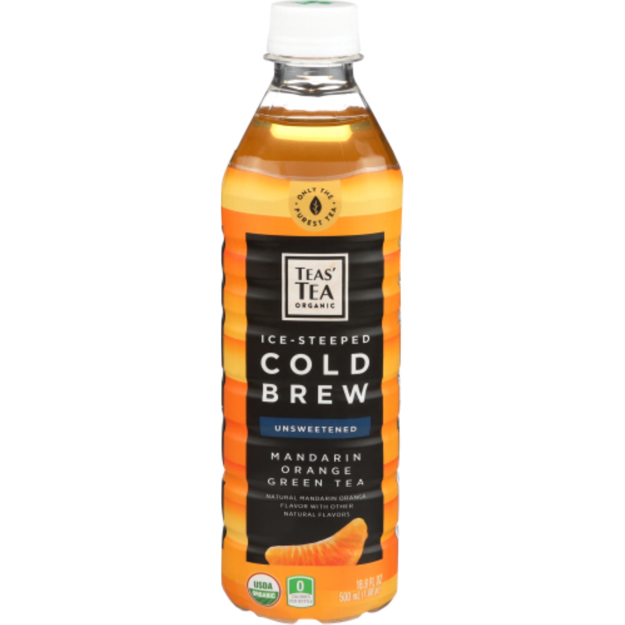 Teas Tea Organic Ice Steeped Cold Brew Mandarin Orange Green Tea, 16.9 Fo