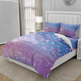 thumbnail image 1 of TeasBank Glitter Duvet Cover Set Full Size Blue and Purple Colorful Comforter Cover Sequin Wave Point Bedding Sets for Kids Teens Women 1 Quilt Cover with 2 Pillow Cases(No Comforter), 1 of 4