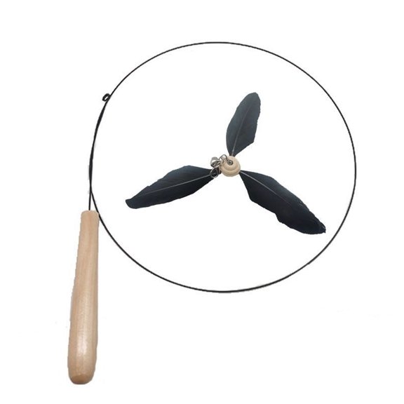 Teaser Toy with Small Cats Wand Toy Interaction Kitten Hunting Reliever Windmills Toy