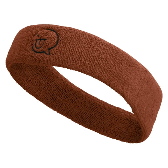 Teasing Face Embroidered Head Band Terry - Red OSFM