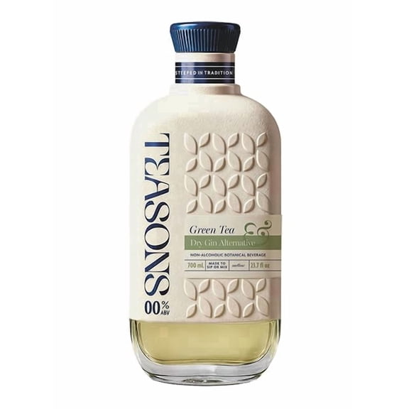Teasons Green Tea & Dry Gin Alternative, Layered, Lively, and Tangy Non Alcoholic Gin, Sophisticated Non Alcoholic Spirits by Spirits of Virtue (700ml)